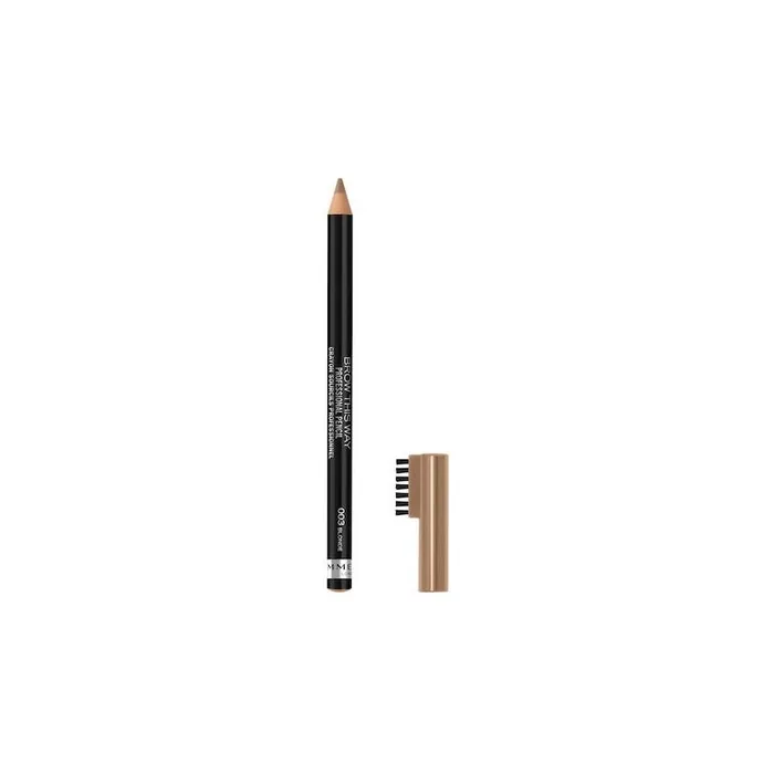 Rimmel Brow This Way Brow Pencil With Brush 003 Dark Brown 0.25g
