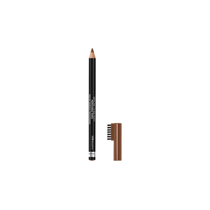 Rimmel Brow This Way Brow Pencil With Brush 006 Brunette 0.25g