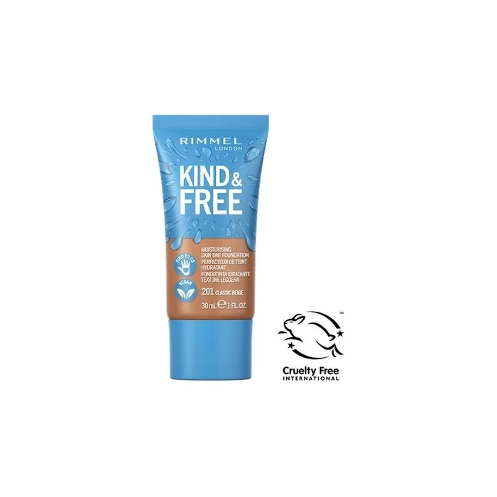 Kind & Free Vegan Moisturizing Foundation 201 Classic Beige 30ml