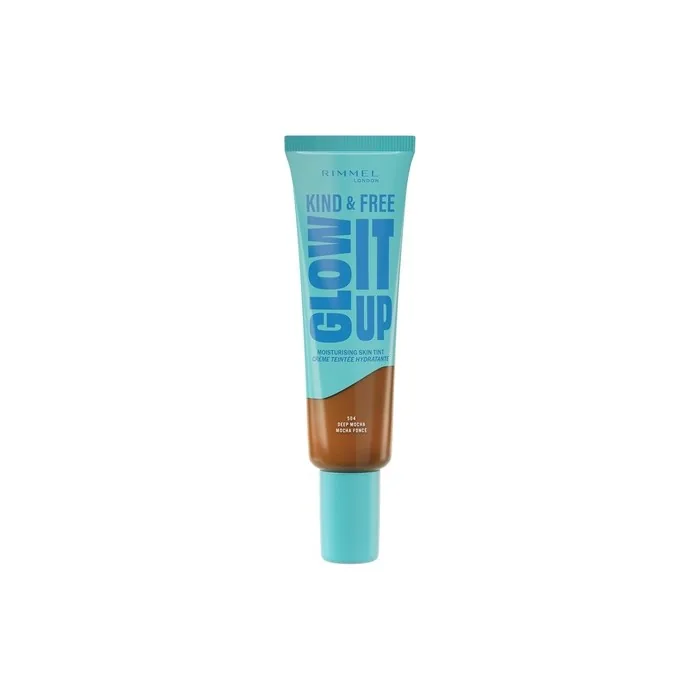 Rimmel London Kind & Free Glow It Up Moisturising Skin Tint In Deep Mocha - Soothes And Calms Sensitive Skin