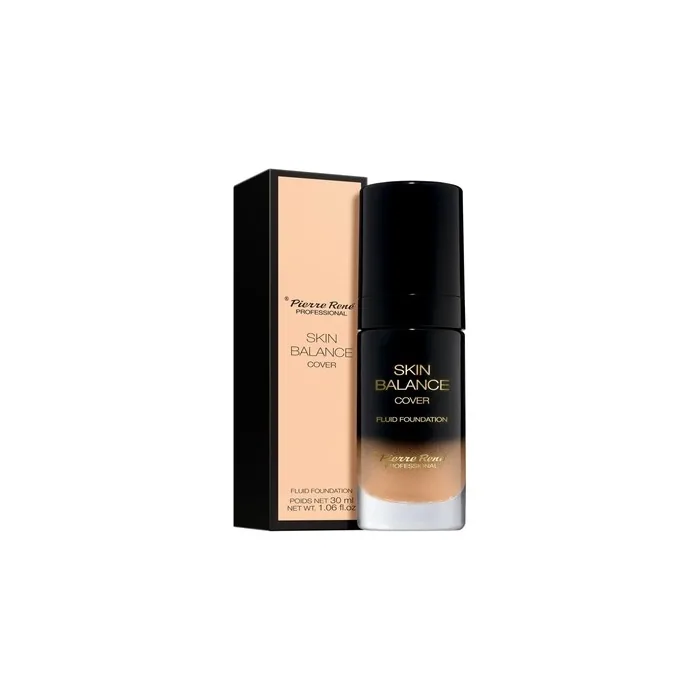 Pierre Rene Skin Balance Cover Fluid Foundation Waterproof Concealer 20 Nude 30ml