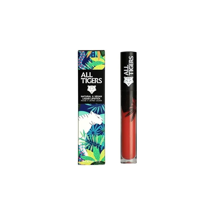 ALL TIGERS Liquid Lipstick Matt Vegan and Natural Long Lasting Rosewood Make Your Mark 683 - Petroleum-Free Lipstick with Organic Ingredients