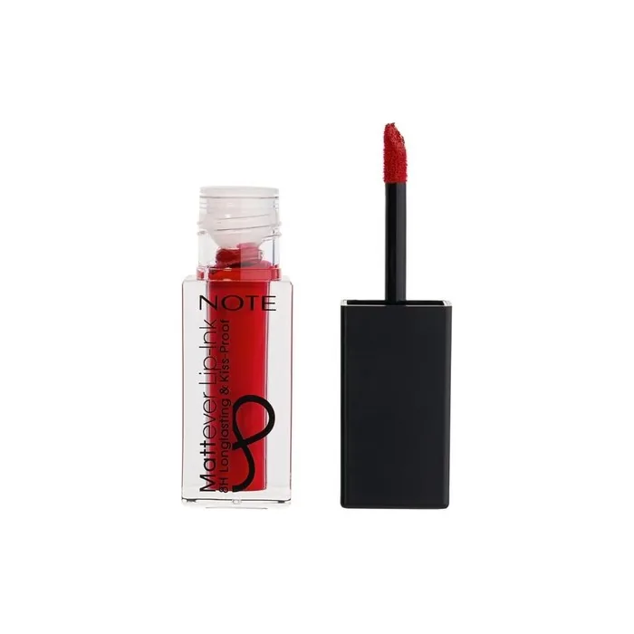 NOTE COSMETICS Mattever Lip-Ink Long-Lasting Kiss-proof Matte Lip Ink Plumping Highly Pigmented Lipstick Unpredictable Red