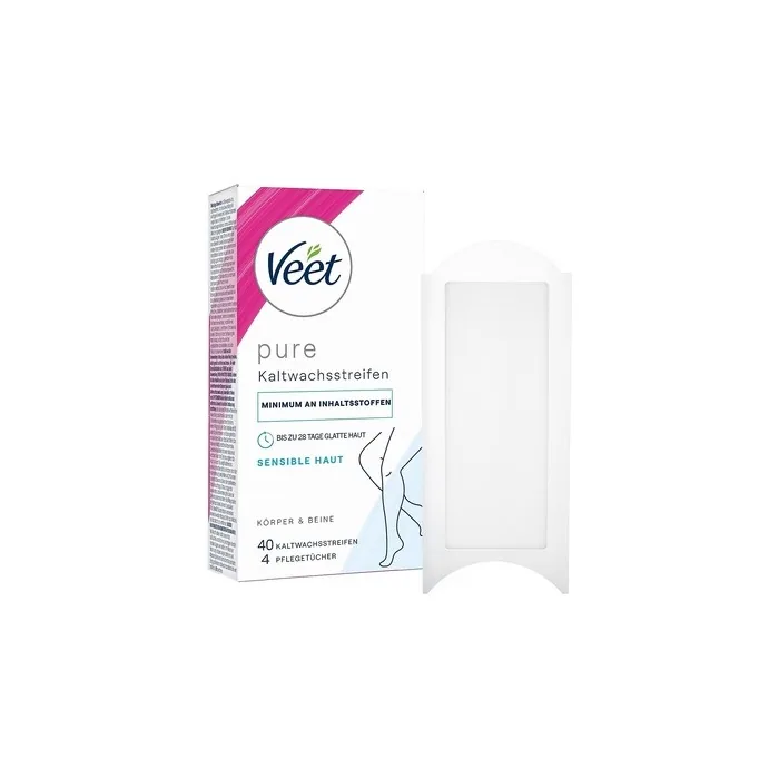 Veet Cold Wax Strips with Easy-Gelwax Technology for Sensitive Skin