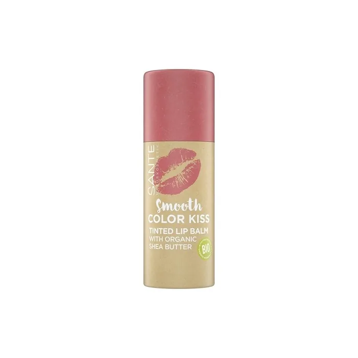 Sante Naturkosmetik Smooth Color Kiss Tinted Lip Balm with Organic Shea Butter 01 Soft Coral 8.5g