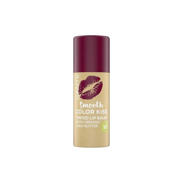Sante Naturkosmetik Smooth Color Kiss Tinted Lip Balm 03 Soft Plum with Organic Shea Butter 8.5g