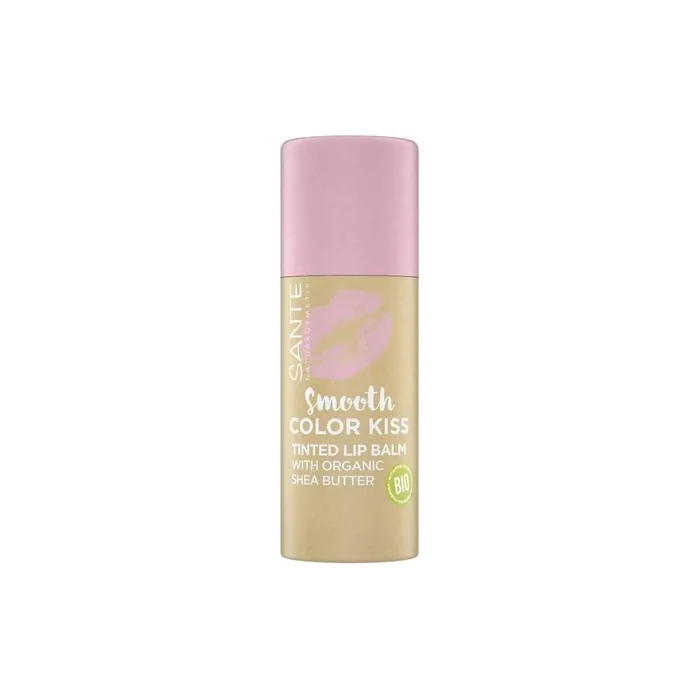 Sante Naturkosmetik Smooth Color Kiss Tinted Lip Balm with Organic Shea Butter 04 Soft Rose 7g