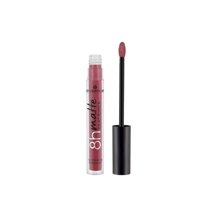 Essence 8h Matte Liquid Lipstick Highly Pigmented with Smudge-proof Matte Finish Vegan and Cruelty Free 08 Dark Berry