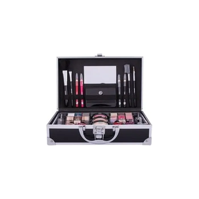 2K Fabulous Beauty Train Case Black with Decorative Cosmetics