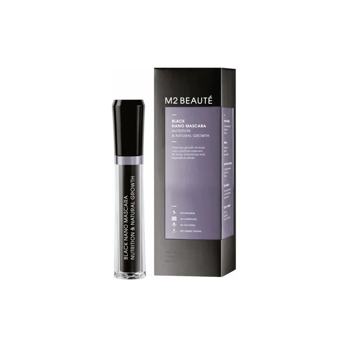 M2 Beaute Black Nano Mascara Nutrition & Natural Growth - 6ml
