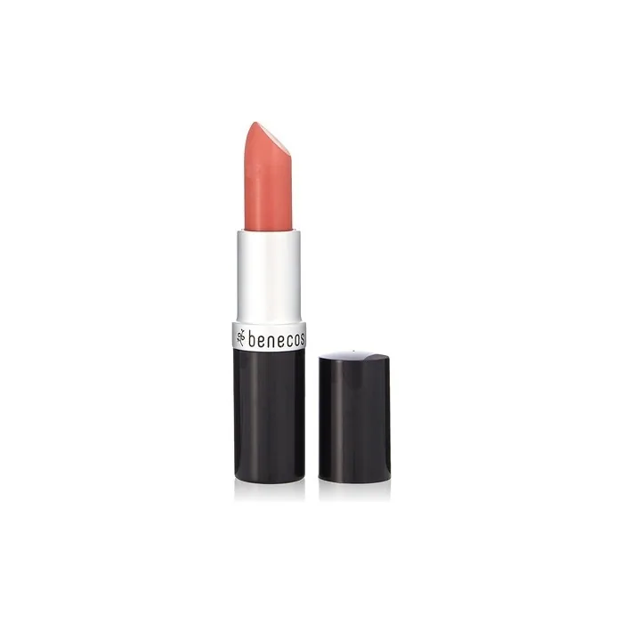 Benecos Natural Cosmetics Shimmering Lipstick with Organic Jojoba Oil and Organic Beeswax 4.5g Pink Honey