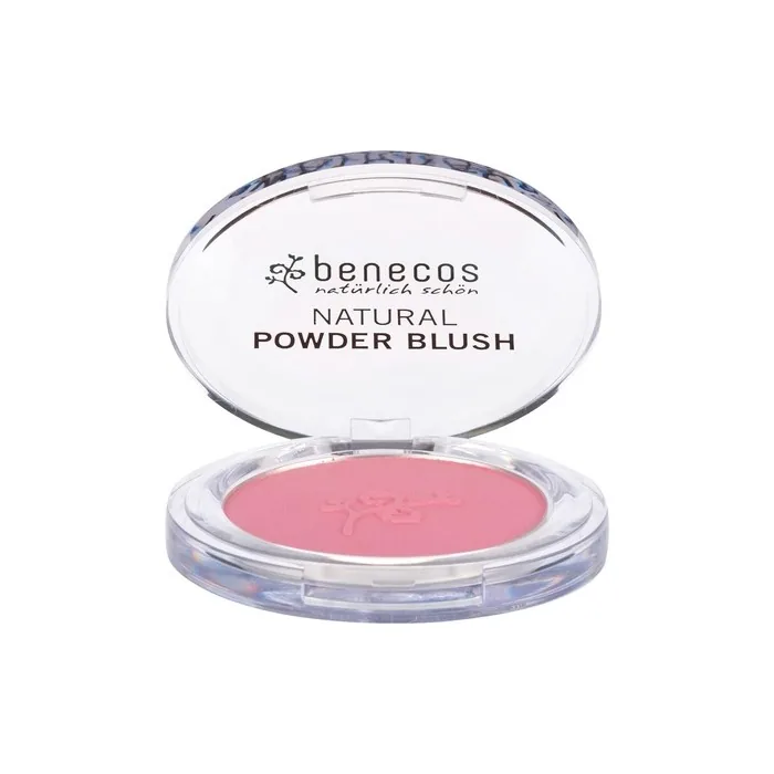 Benecos Natural Cosmetics Powder Blush with Organic Castor Oil Mallow Rose