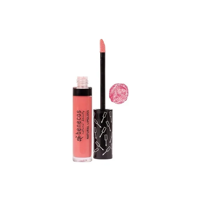 Benecos Natural Cosmetics Lipgloss Organic Vegetable Oils and Vitamin E Talkfree Flamingo 5ml