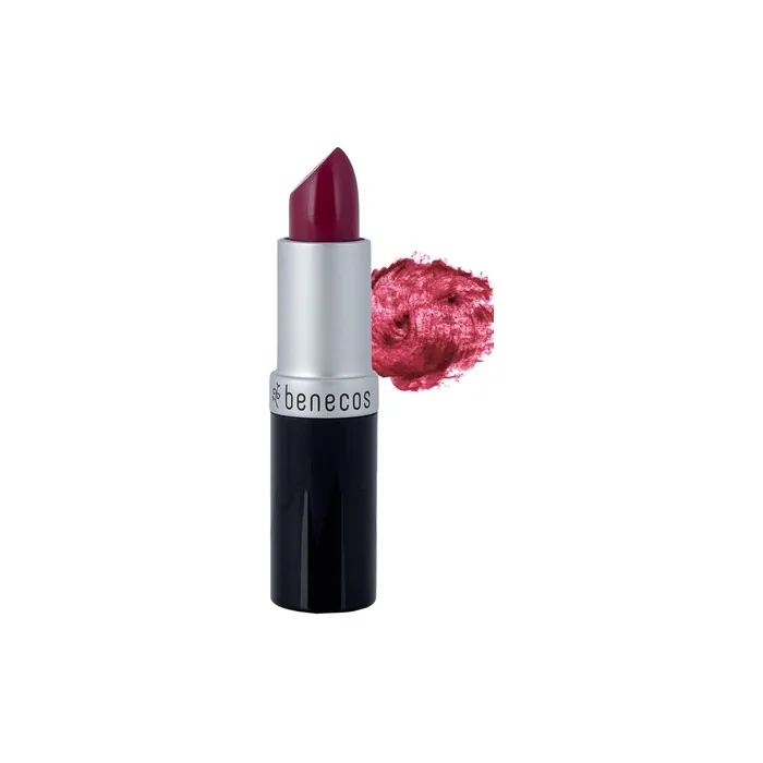 Benecos Natural Beauty Cosmetics Shimmering Lipstick with Organic Jojoba Oil and Organic Beeswax 4.5g Watermelon