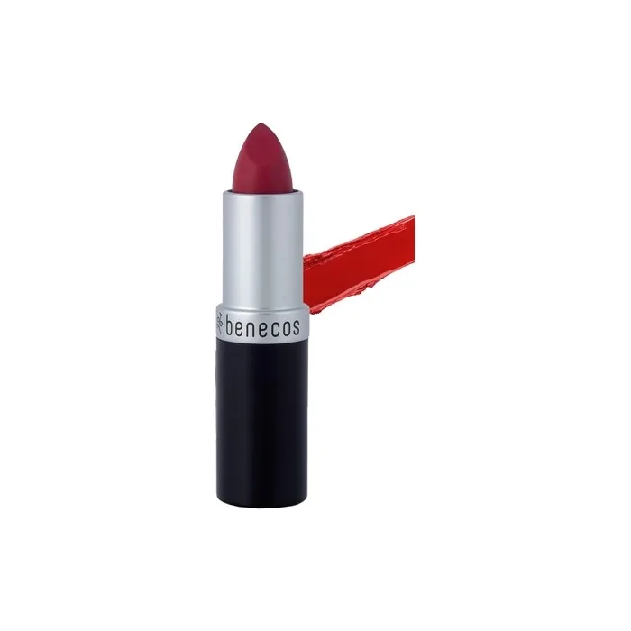 Benecos Natural Beauty Cosmetics Matte Lipstick with Organic Jojoba Oil and Organic Beeswax