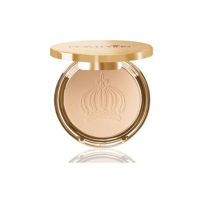 Harald Glööckler Pompöös Cosmetics Pressed Powder Compact with Puff Makeup for Complexion 9g - Shade 01 Sand