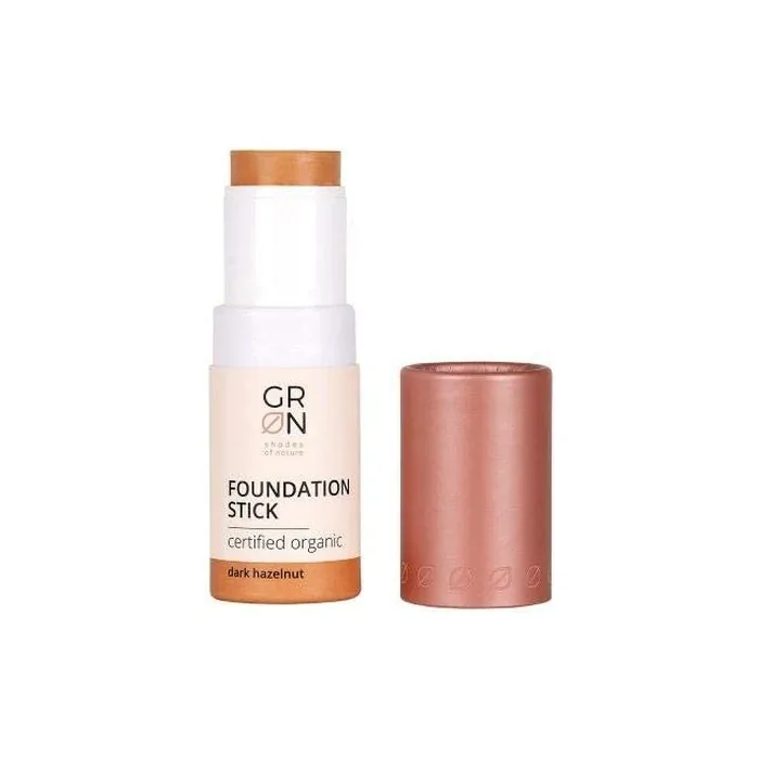 GRN Biokosmetik Foundation Stick Dark Hazelnut 6g - Vegan and Talc-Free