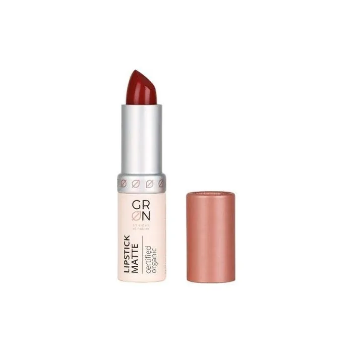 GRN Shades of Nature Biocosmetics Matte Poppy Flower Lipstick 4g