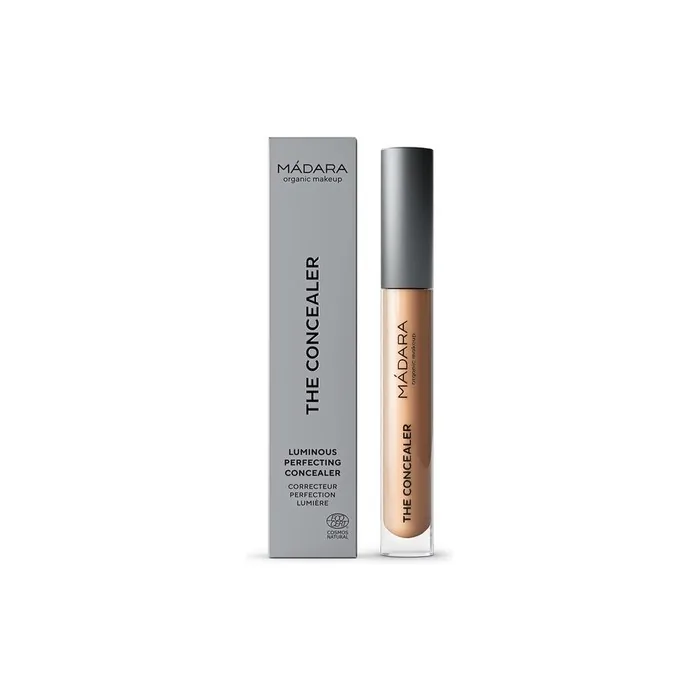 MÁDARA Luminous Perfecting Concealer 45 Almond Organic Makeup Contour Corrector with Hyaluronic Acid and Minerals 4ml