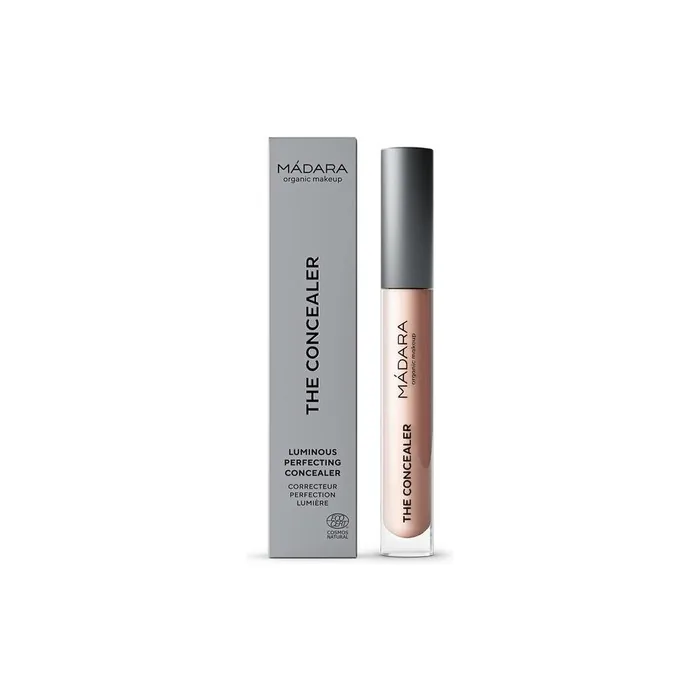 MÁDARA Luminous Perfecting Concealer #25 Latte Organic Makeup Contour Corrector with Hyaluronic Acid and Minerals 4ml