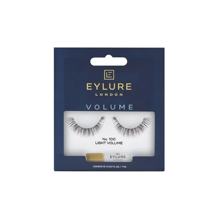 Eylure Naturalite Strip Eyelashes Volume 100 With Adhesive For Thickening Effect