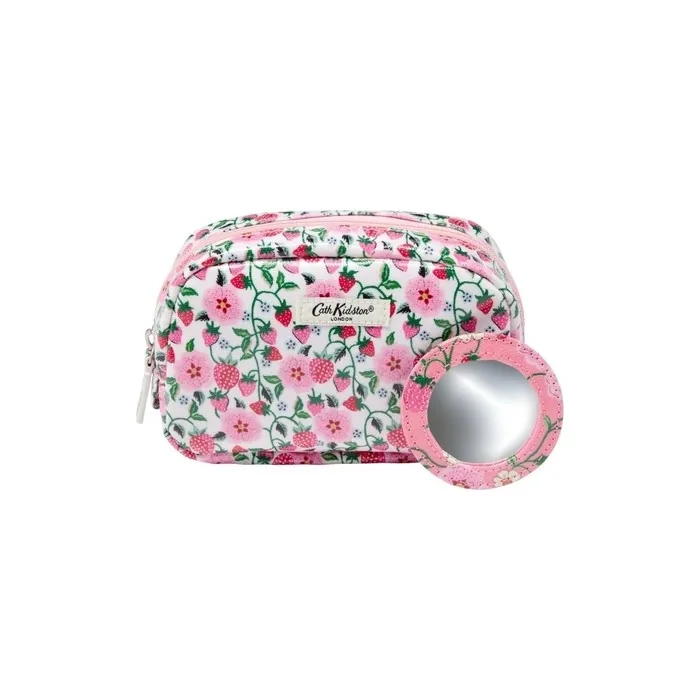 Cath Kidston Wash Bag Strawberry Small Make Up Bag With Mirror