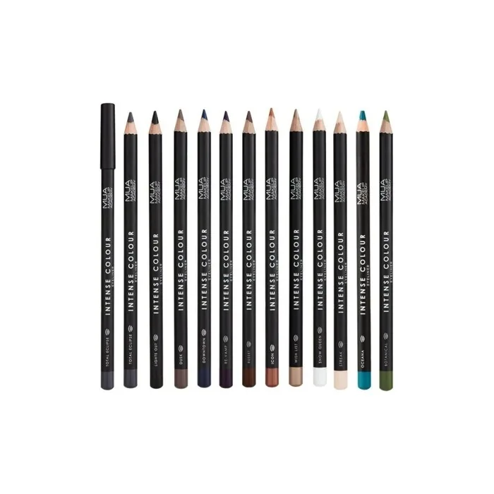 MUA Intensive Color Eyeliner Pencil Blue Black Brown Green White