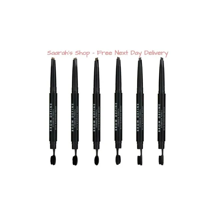 MUA Makeup Brow Define Eyebrow Pencil with Blending Brush Twist Up Angled Vegan