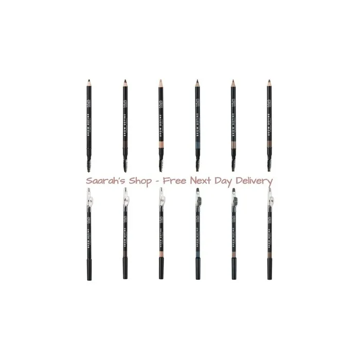 MUA Brow Define Eyebrow Pencil with Sharpener and Spooly Brush - All Shades - Vegan