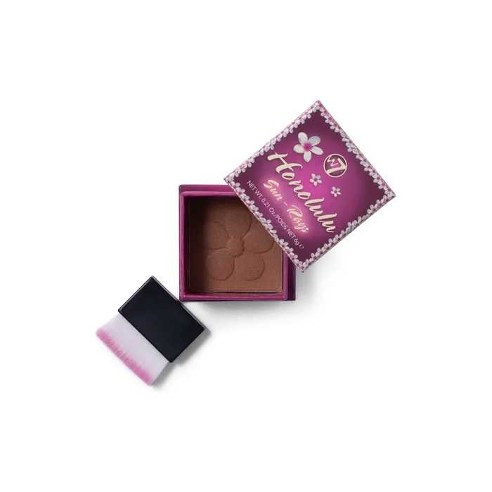 W7 Honolulu Sunrays Bronzing Powder Pressed Powder Shimmer Bronzer Contouring & Highlighting Vegan Makeup 6g