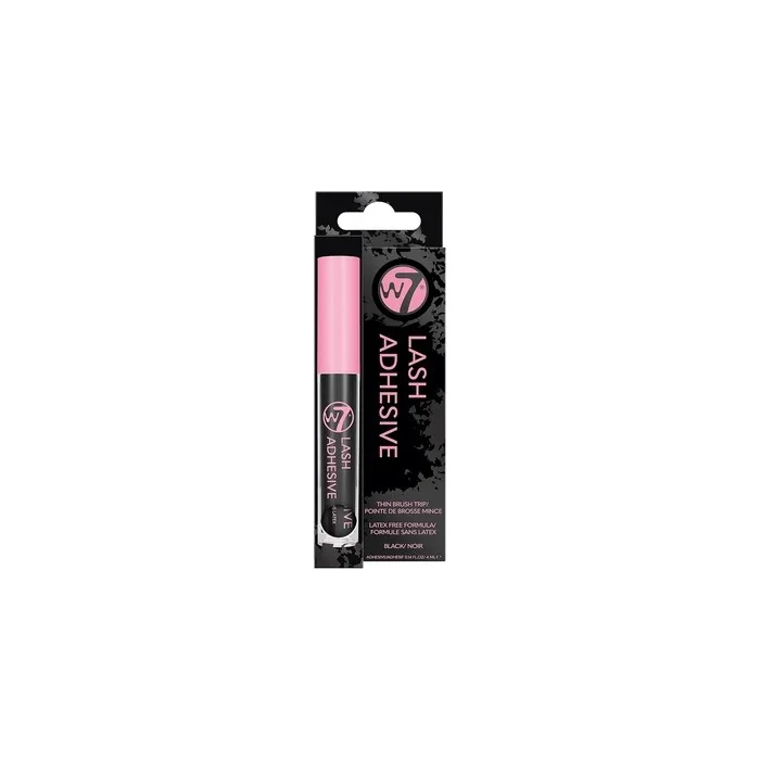 W7 Black Lash Adhesive Extra Fine Brush Tip Applicator Strong Fast Drying False Eyelash Glue