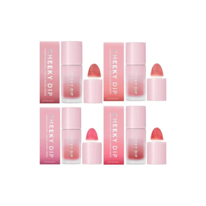 W7 Cheeky Dip Liquid Blusher Warm Cool Pink Peach Shades