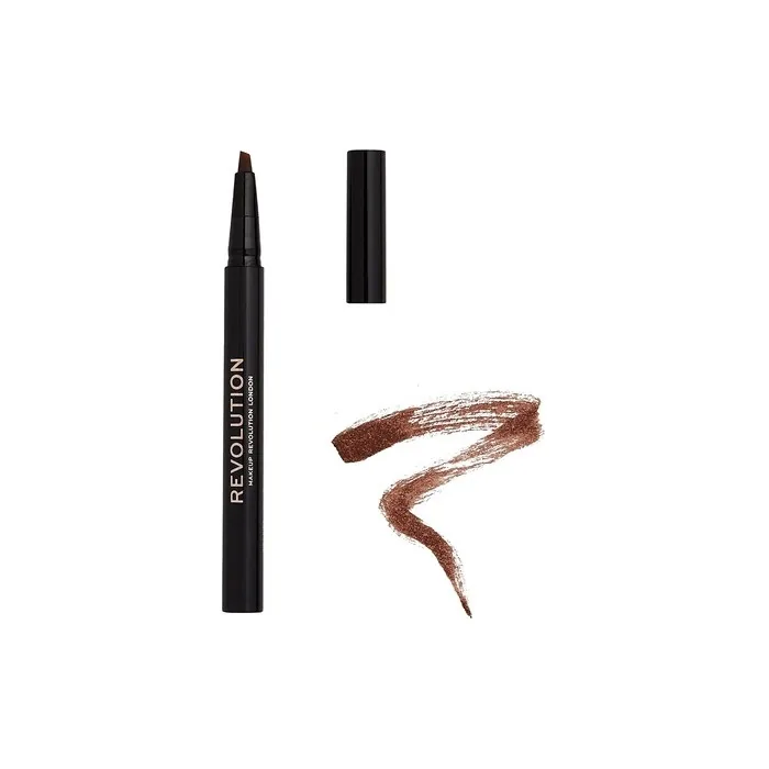 Makeup Revolution Bushy Brow Pen Medium Brown 0.5ml