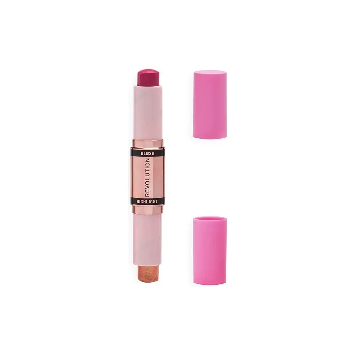 Makeup Revolution Blush & Highlight Stick Champagne Shine Face Blusher and Highlighter 4.3g