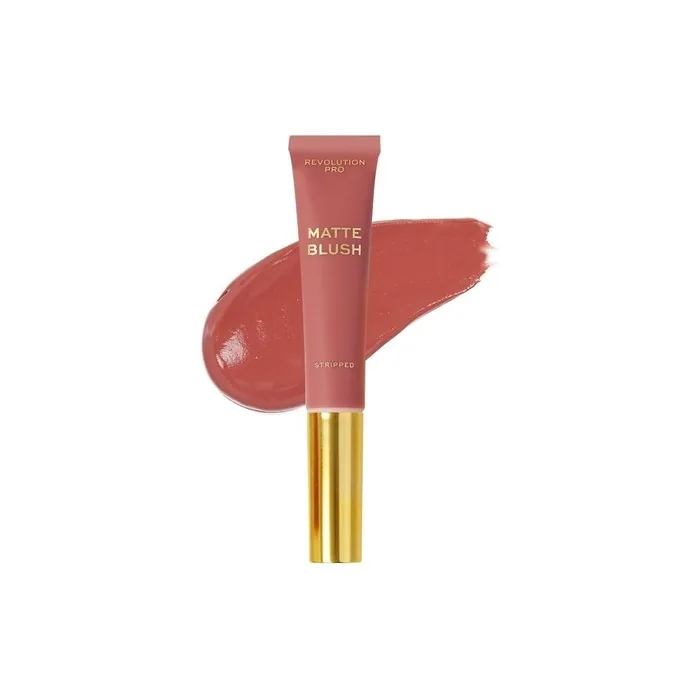 Revolution Pro Iconic Matte Cream Blush Wand Stripped Pink Lightweight Formula Buildable Blendable Softfocus Matte Effect Easytouse Applicator 15ml