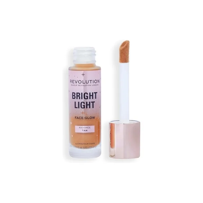 Makeup Revolution Bright Light Face Glow Brightening Skin Tint Radiant Finish Radiance Tan
