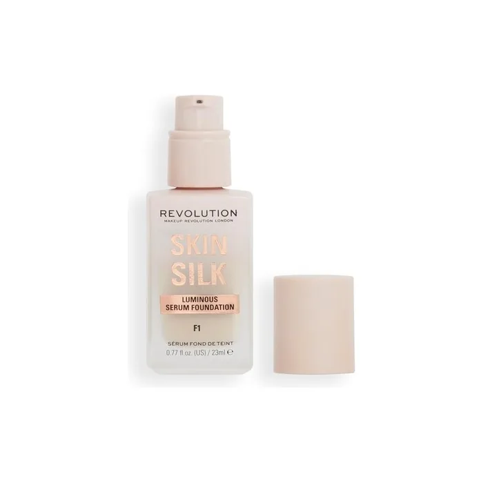 Makeup Revolution Skin Silk Serum Foundation Light to Medium Coverage with Hyaluronic Acid 23ml