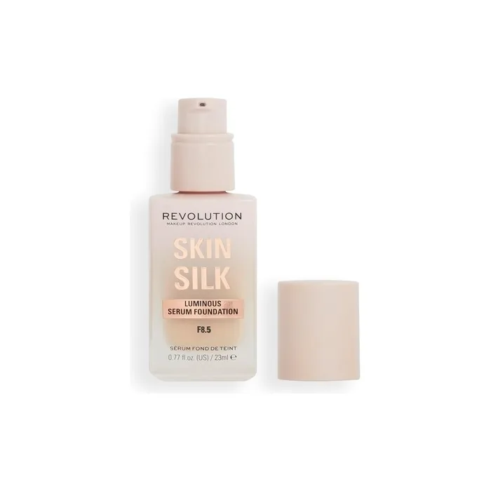 Makeup Revolution Skin Silk Serum Foundation Light to Medium Coverage with Hyaluronic Acid 23ml