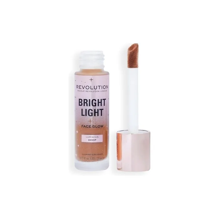 Makeup Revolution Bright Light Face Glow Brightening Skin Tint Radiant Finish Luminous Deep