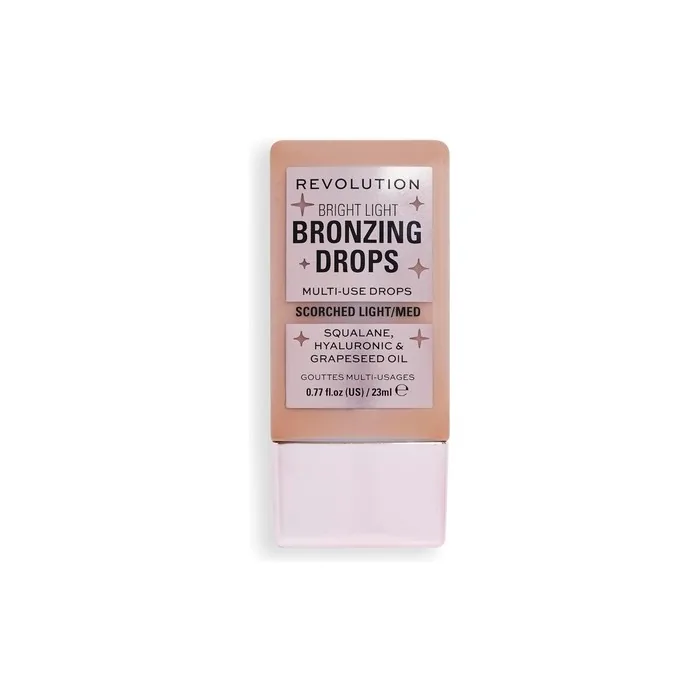Makeup Revolution Bright Light Bronzing Drops With Hyaluronic Acid Sunkissed Finish 23ml Bronze Scorched