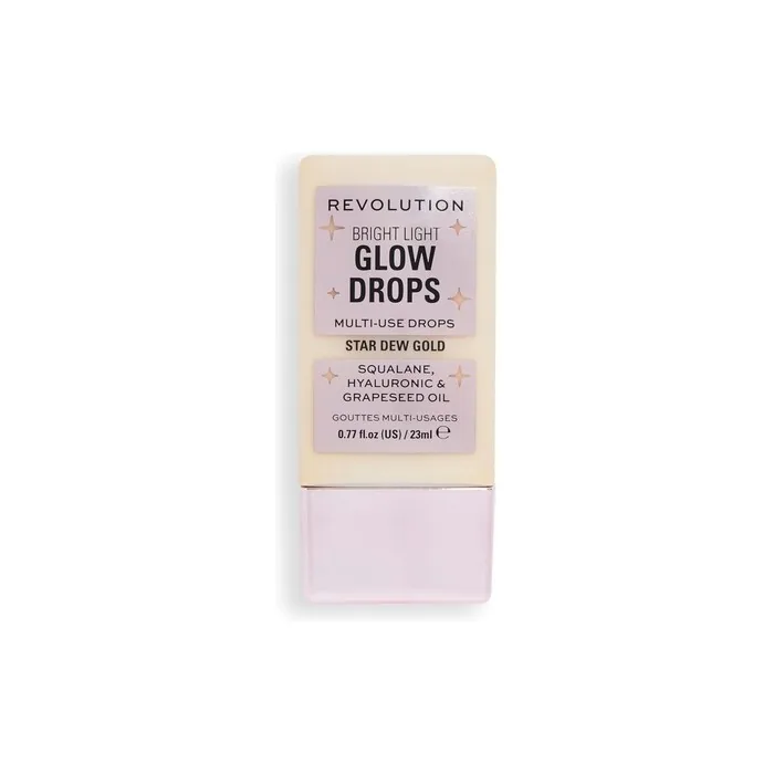 Makeup Revolution Bright Light Glow Highlighter Drops Illuminating Finish Golden Star Dew 23ml
