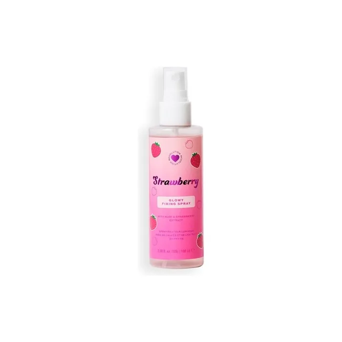 I Heart Revolution Strawberry Glow Fixing Spray Illuminating Shimmer Formula