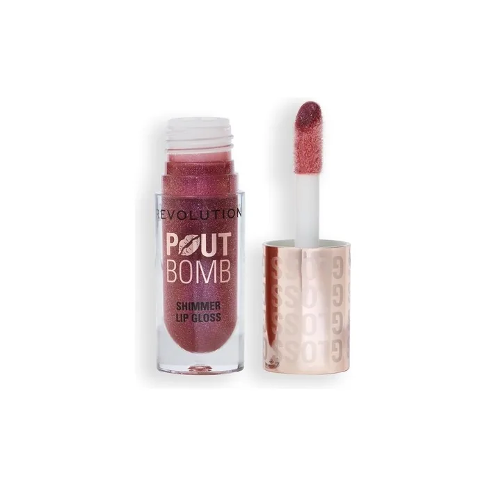 Revolution Pout Bomb Shimmer Gloss High-Shine Lip Gloss for Glossy Finish