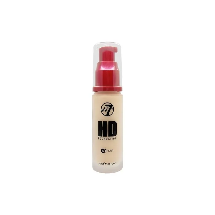 W7 HD Foundation Oil-Free Liquid Foundation for Poreless Matte Medium Coverage 30ml Buff