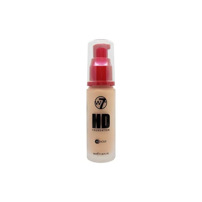 W7 HD Foundation Oil-Free Liquid Foundation for Poreless Matte Medium Coverage 30ml Sand Beige