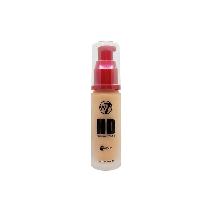 W7 HD Foundation Oil-Free Liquid Foundation for Poreless Matte Medium Coverage 30ml Fresh Beige