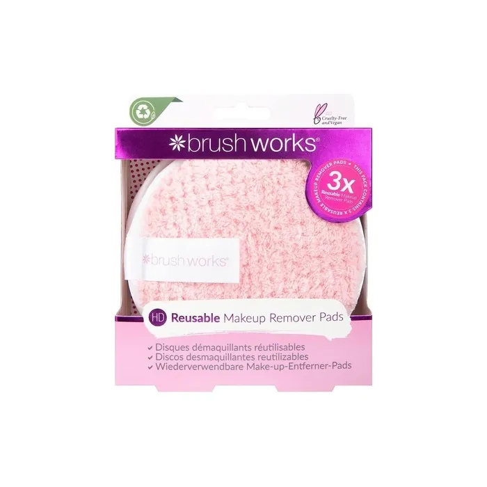 Brushworks HD Reusable Makeup Remover Pads - Pack of 3