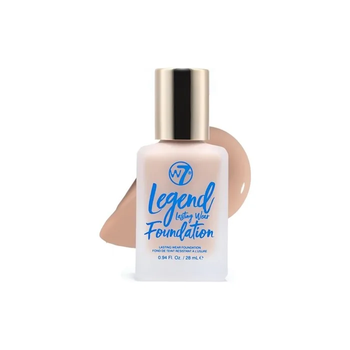 W7 Legend Foundation Creamy Liquid Foundation For Poreless Semimatte Medium Coverage 28ml Natural Beige