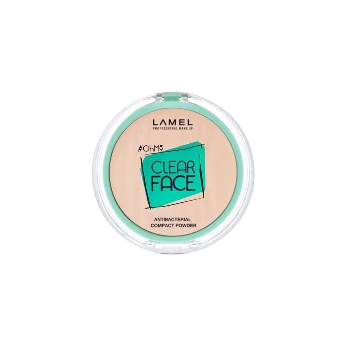Lamel OhMy Clear Face Powder Antibacterial Powder with Light Natural Coverage and Sebum Control Rosy Beige 403