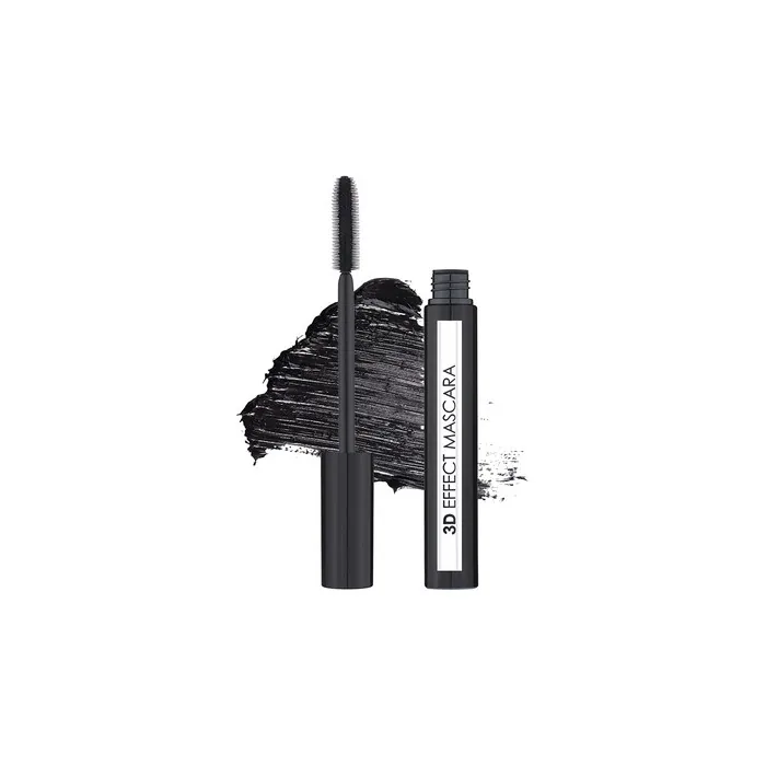 Lamel Mascara Natural and Organic Waterproof Voluminous Black Clear Formula 10ml - 3D